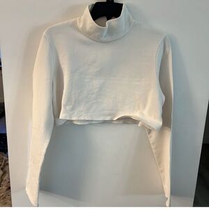 Zara cropped top ecru M